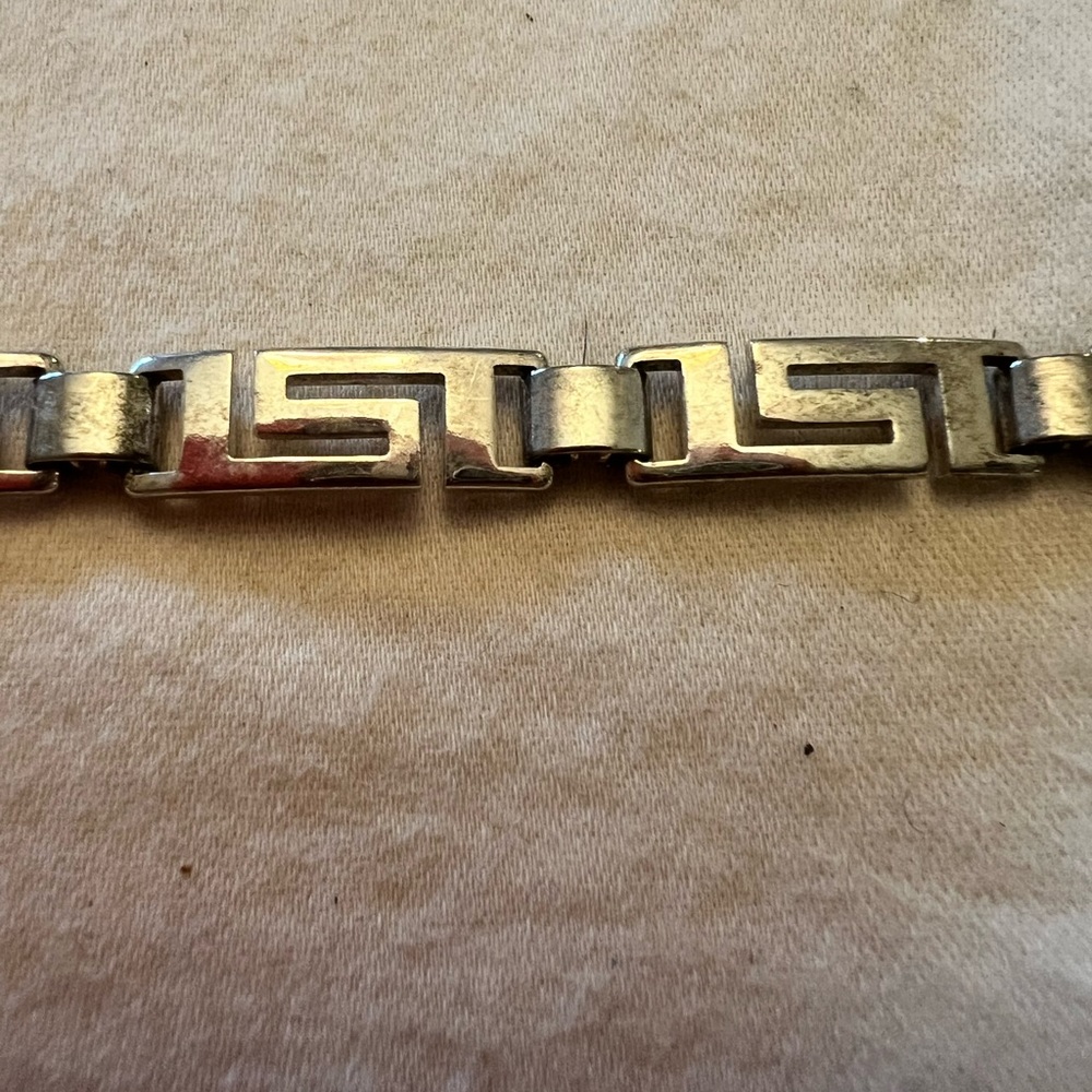 Sterling silver Greek key bracelet